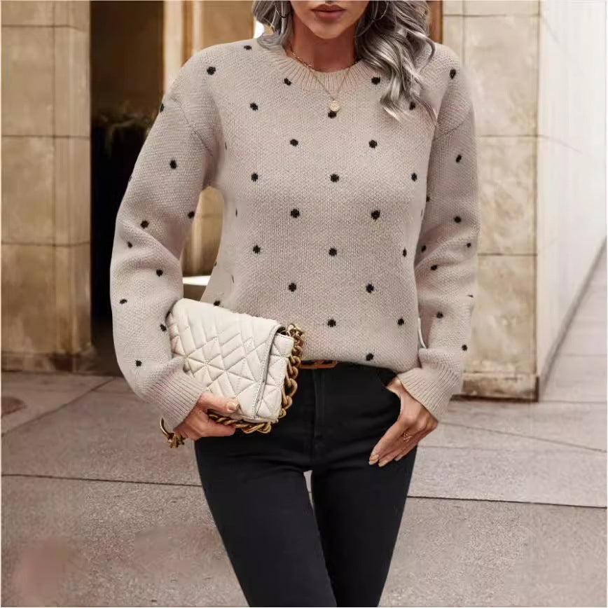 Pull Fashion à Pois Jacquard