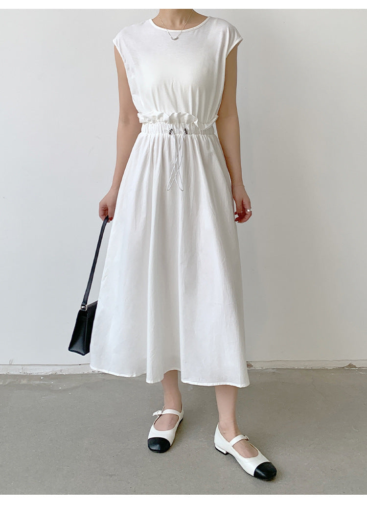 Robe Femme Automne en Coton à Empiècements