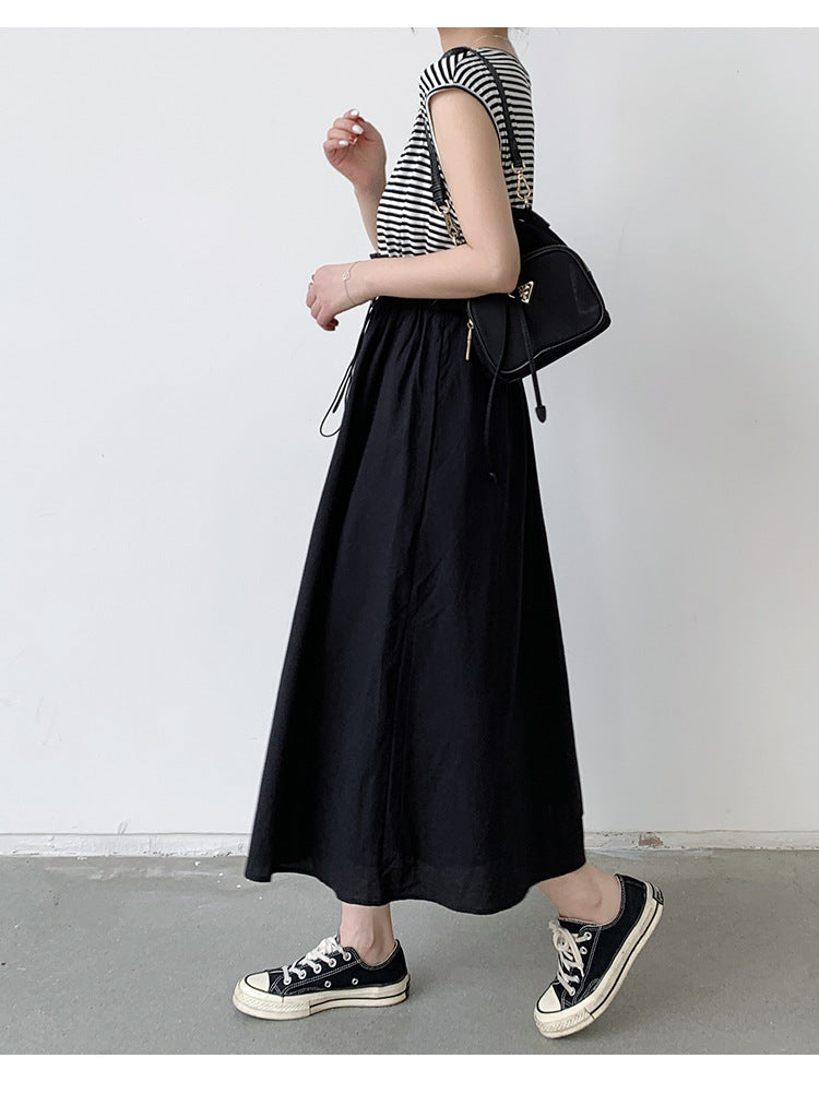 Robe Femme Automne en Coton à Empiècements