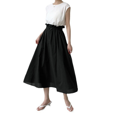 Robe Femme Automne en Coton à Empiècements