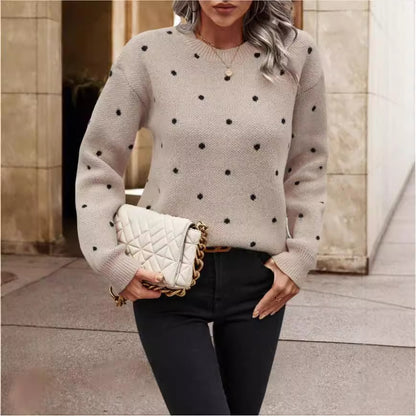 Pull Fashion à Pois Jacquard