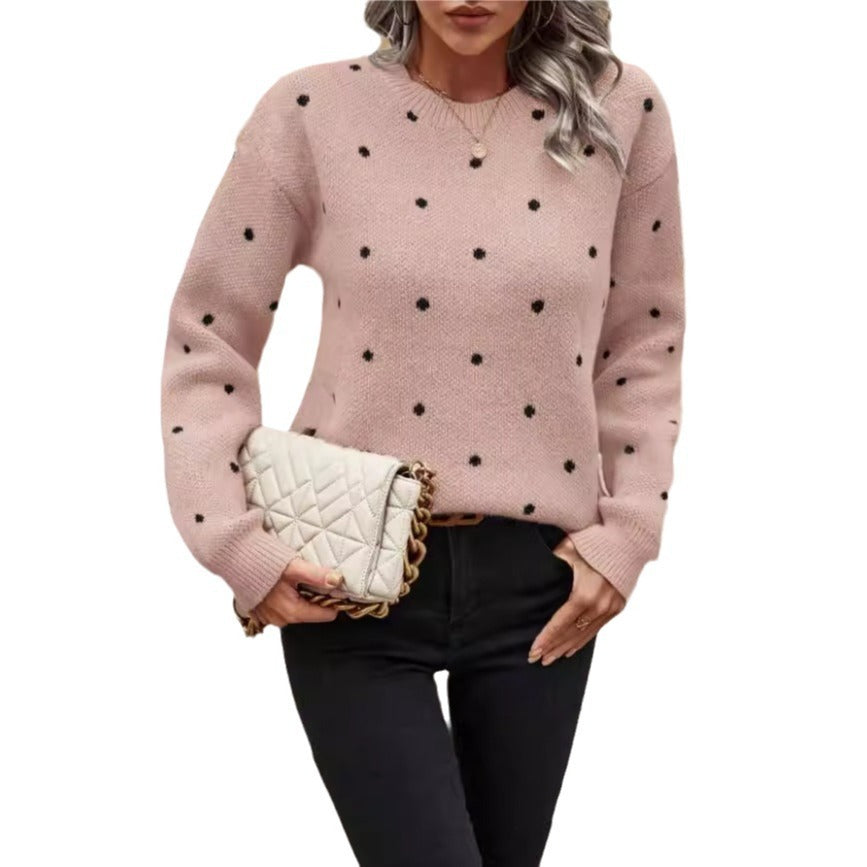 Pull Fashion à Pois Jacquard