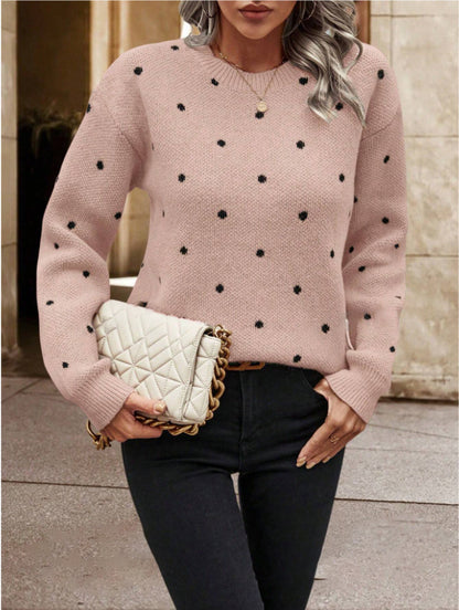 Pull Fashion à Pois Jacquard