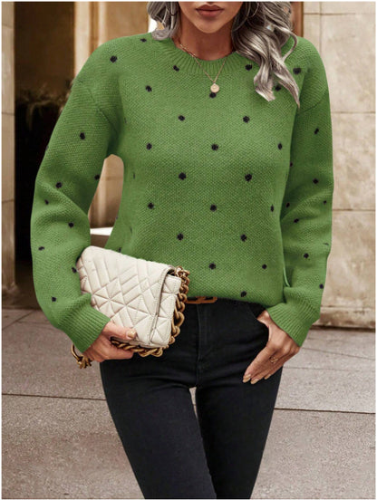 Pull Fashion à Pois Jacquard