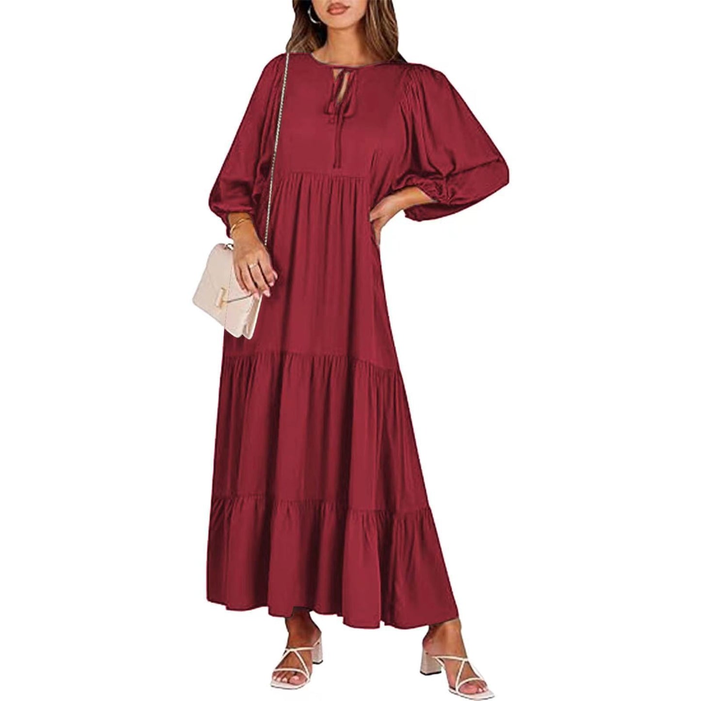 Robe longue bohème imprimée