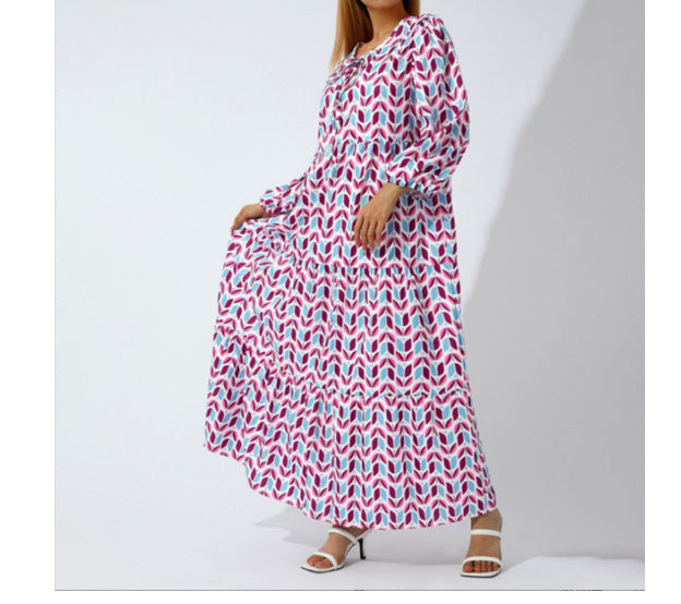 Robe longue bohème imprimée