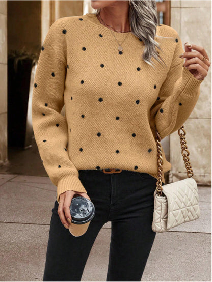 Pull Fashion à Pois Jacquard
