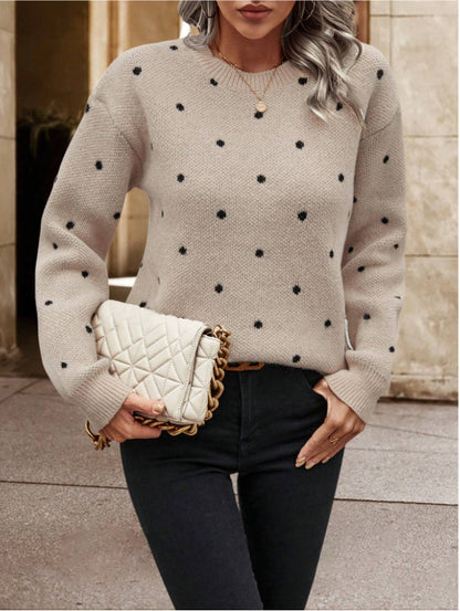Pull Fashion à Pois Jacquard